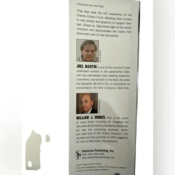 Edison Vs. Tesla The Battle over their Last Invention hardback book - Picture 3 of 4